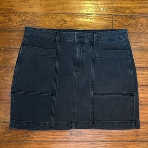 Old Navy Black Denim Utility Skirt